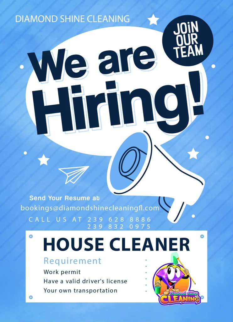 House Cleaner Job Position Diamond Shine Cleaning